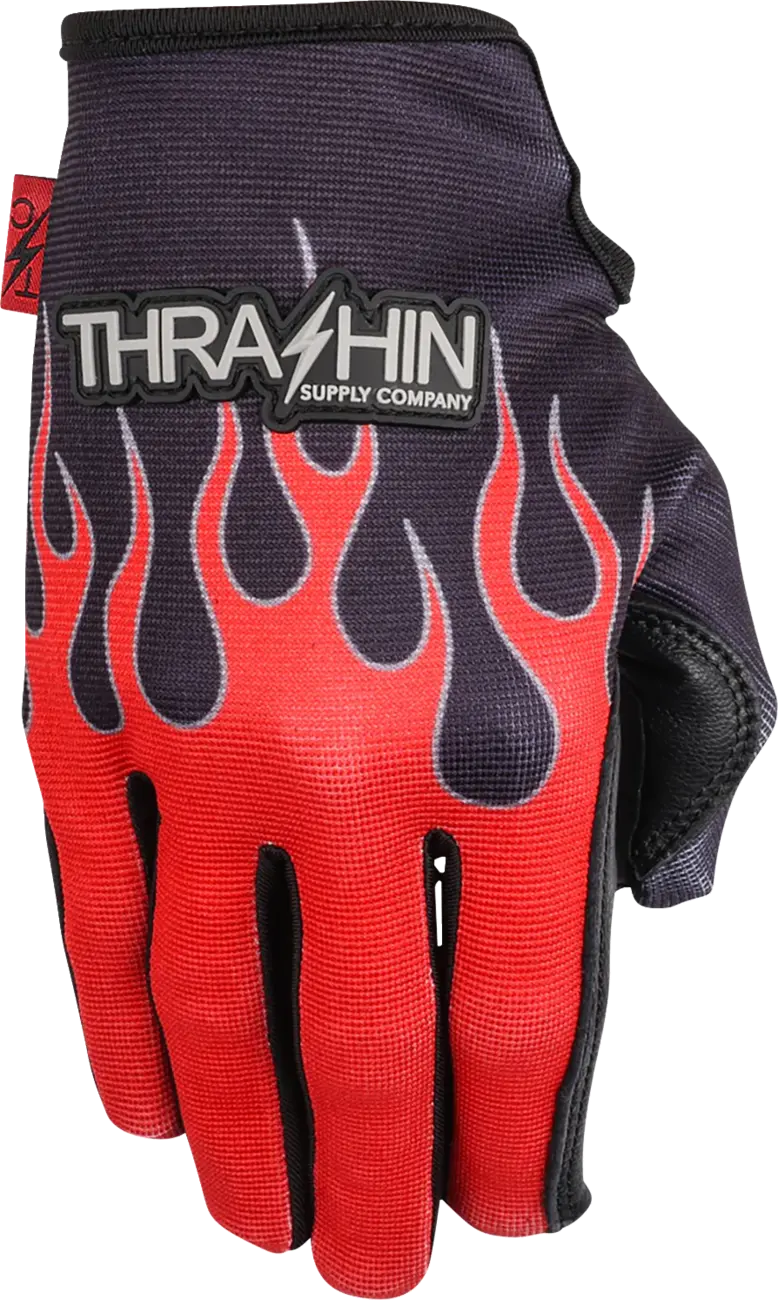 Thrashin Supply Co Stealth Leather Palm Flame Street sport handskar herr - PE33015366 bild 2 PMIMAGE:540C147500F1023CCB26