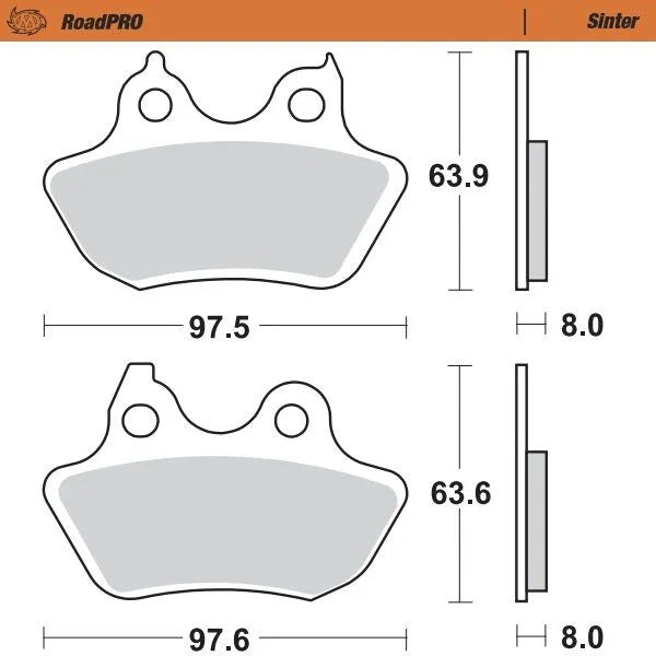 MOTO-MASTER RoadPRO Sinter Bromsbelägg Bak - PE17212825 bild 1 PMIMAGE:3C46E6EA27CE184D27A0