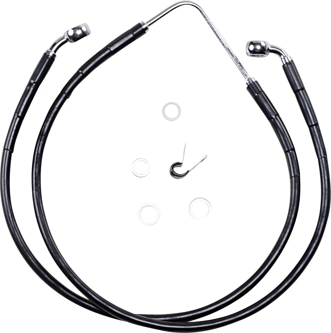 Drag Specialties Stainless Steel Brake Line Kit Bromsslangar rostfritt stål – 125 cm (49-1/8") / Svart / Fram - PE17412586 bild 2 PMIMAGE:3456DFADF9AFCA9470C5