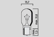 FLOSSER Glödlampor 12V16W T15 W2,1x9,5d 10-pack - PE20600421 bild 2 PMIMAGE:ABE67FA54F1073EDCB05