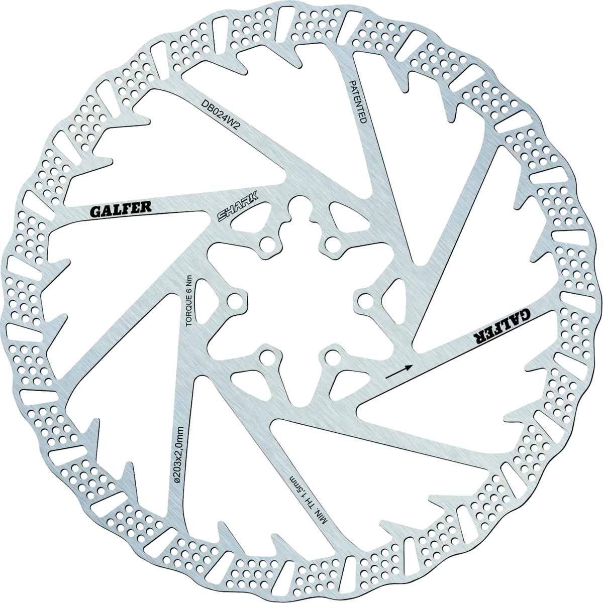 Galfer Shark 6-Bolt Bicycle Brake Rotor Bromsskivor offroad - PE17112008 bild 1 PMIMAGE:CCC1E5734DB799152129