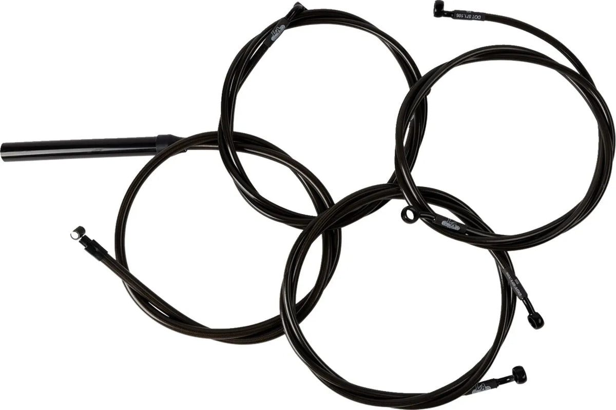 LA CHOPPERS Komplett Midnight Flätat Broms- och Kopplingskabelkit - PE06621176 bild 1 PMIMAGE:043A8CE3222F115C1DAF