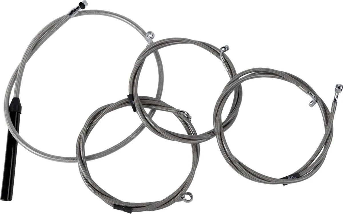 La Choppers Complete Stainless Braided Handlebar Cable/Brake Line Kit Broms, kopplingskablar & slangar - PE06621174 bild 1 PMIMAGE:49F0F1C4A02537D32206