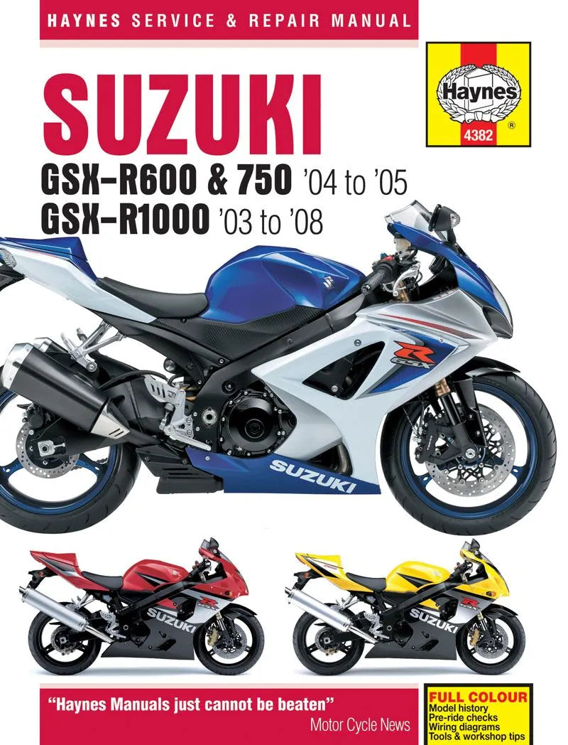 HAYNES Service Manual SUZUKI GSX-R6/750 (04-05)R - PE42010313 bild 1 PMIMAGE:B8FCFD8FB1634DFB9C36