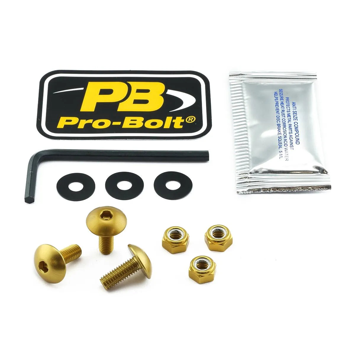 PRO BOLT Aluminium Bultkit för Registreringsskylt Guld - PE20301599 bild 1 PMIMAGE:511810BD8BAF18CDB699