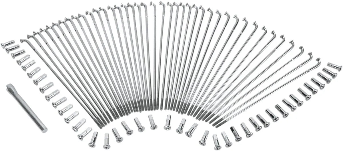 Drag Specialties Chrome and Stainless Steel Spoke Set Ekrar & nipplar - PEDS380201 bild 1 PMIMAGE:73BC2E36FBA6C1954E4C