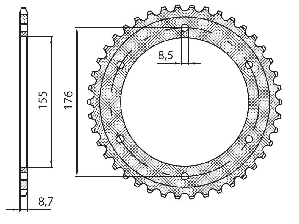 SUNSTAR SPROCKETS Works Triplestar Aluminium Bakdrev 530 43T - PE12111815 bild 1 PMIMAGE:6DF6159D922686BF8B60