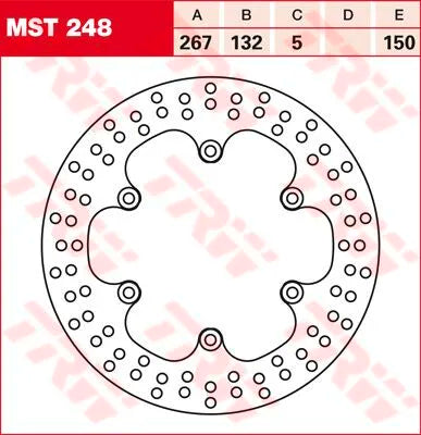 TRW Round Fixed Bromsskiva MST248 250-299mm - PE17100991 bild 1 PMIMAGE:AD644E3F92A3F36FF156
