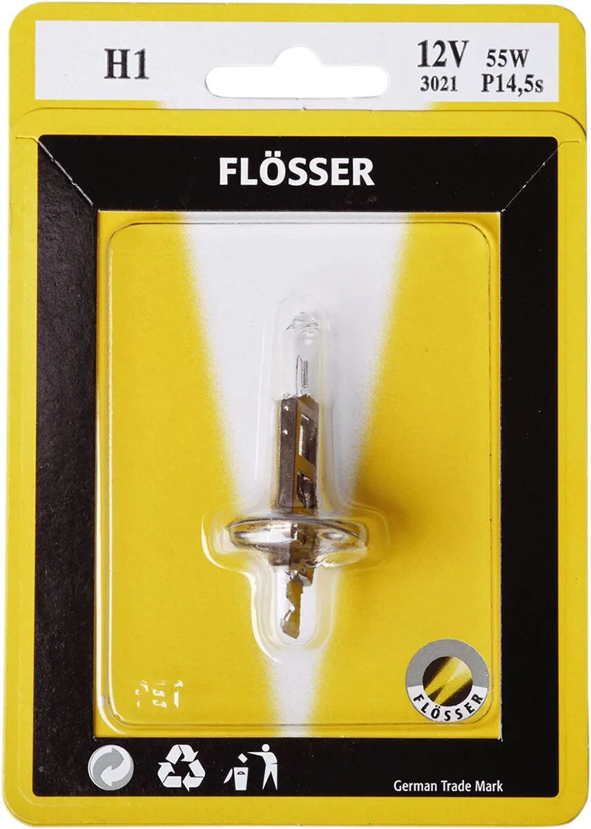 FLOSSER Halogenstrålkärlampa H1 12V 55W P14,5S - PE20600364 bild 1 PMIMAGE:6E4D4E45807A08EC1BD7
