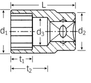 STAHLWILLE Hylsa 1/4" 11 mm för TORX®-skruvar - PE38120331 bild 2 PMIMAGE:99AB4F2BA6611574A625