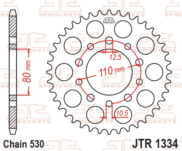 Jt Sprockets Steel Rear Sprocket Bakdrev stål - PEJTR133445 bild 2 PMIMAGE:4188A2DFD28340B965AC