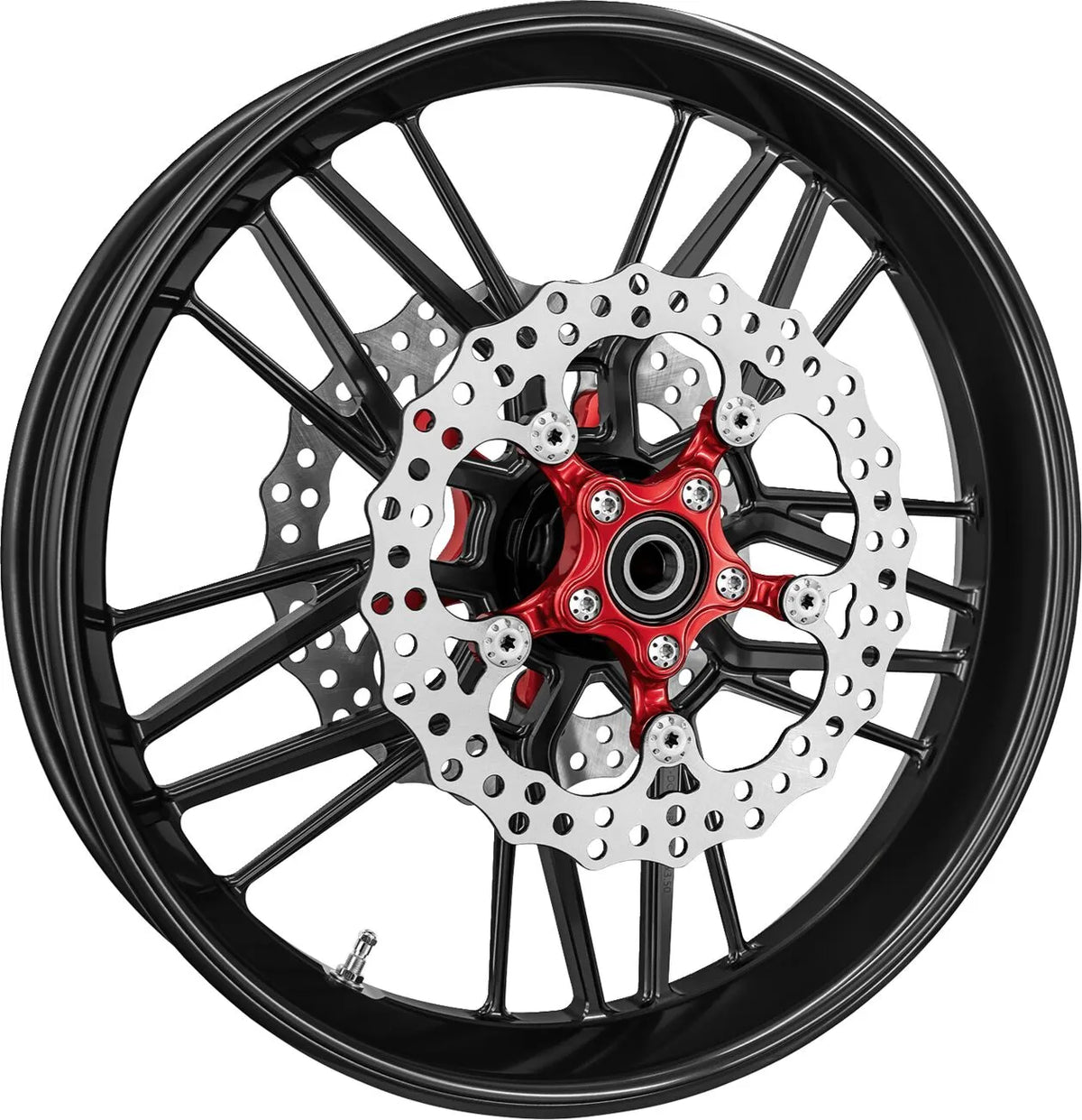 Arlen Ness Spider Rotor Bromsskivor street – Fram / 300 mm (11,8") / Chrome/Röd - PE17104714 bild 2 PMIMAGE:D3CFCC086591154E84A2
