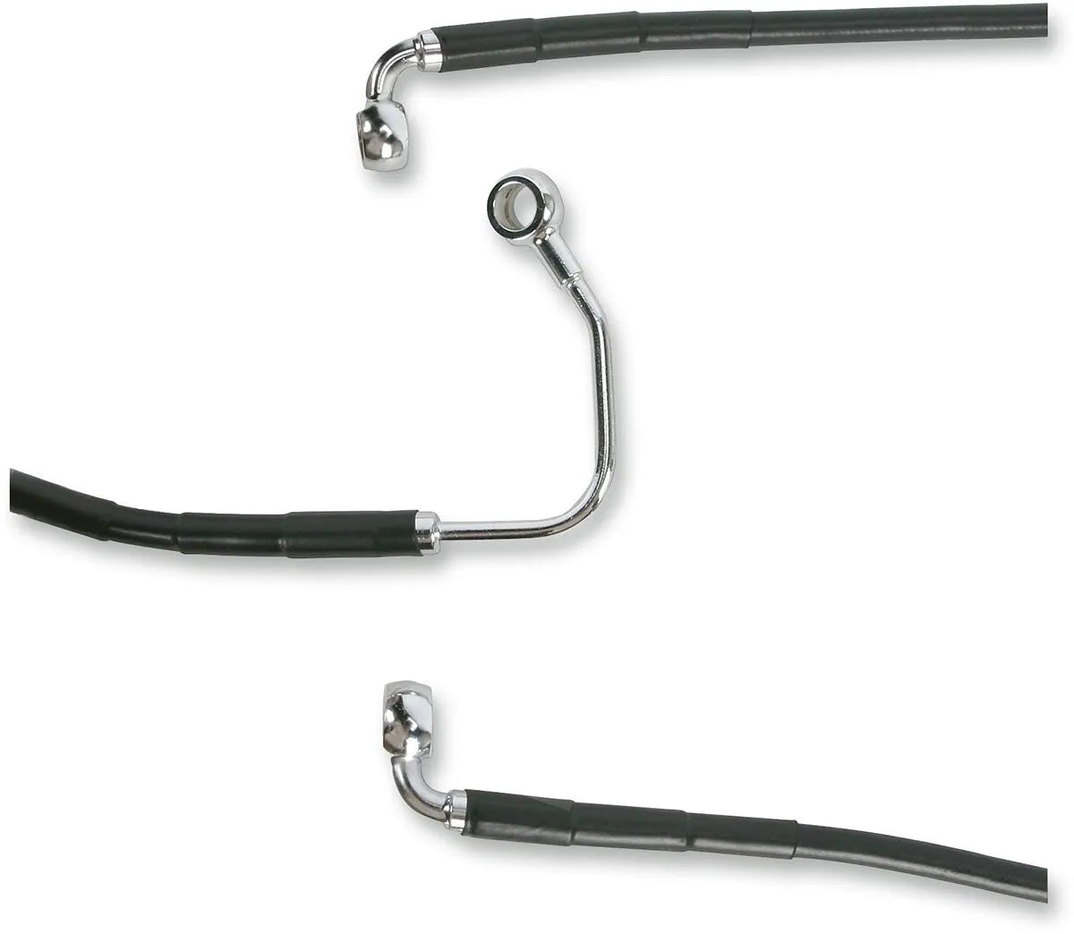Drag Specialties Stainless Steel Brake Line Kit Bromsslangar rostfritt stål – 138,43 cm (54-1/2")| 42 cm (16-5/8") / Svart / Fram - PE17412939 bild 2 PMIMAGE:BF9E834E7DA3B006C91B