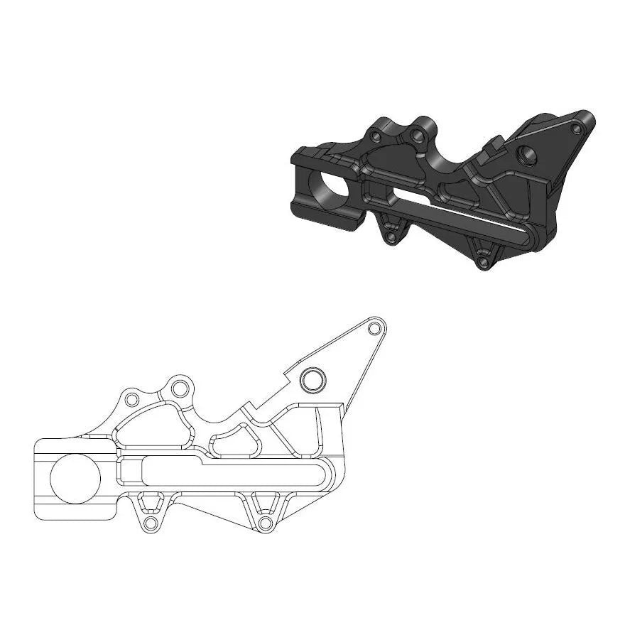 MOTO-MASTER Bromsokadapter i CNC-bearbetad aluminium - PE17040498 bild 1 PMIMAGE:9744B44CC35E017E7168
