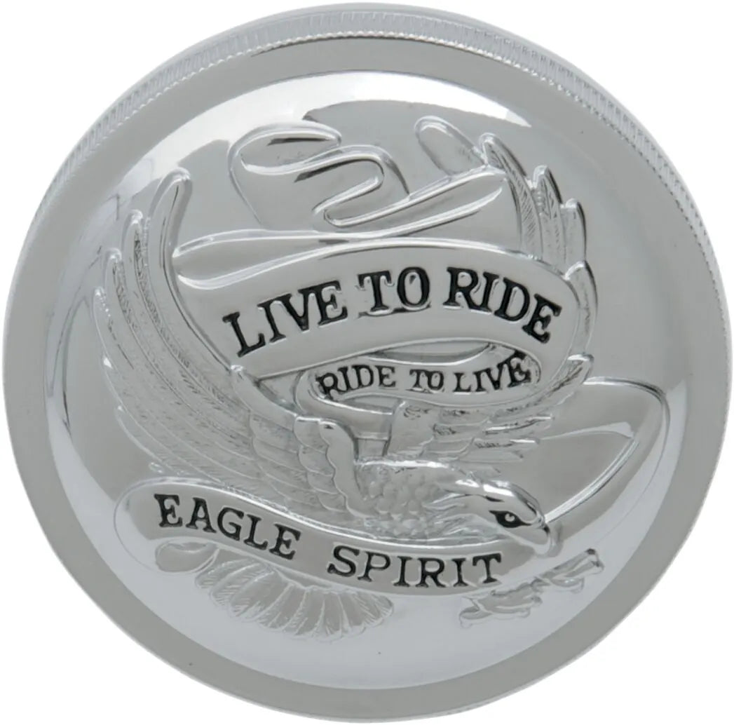 DRAG SPECIALTIES "Live to Ride" Bränslelock krom - PEDS390134 bild 1 PMIMAGE:ADF4DE504F77CB701DA3