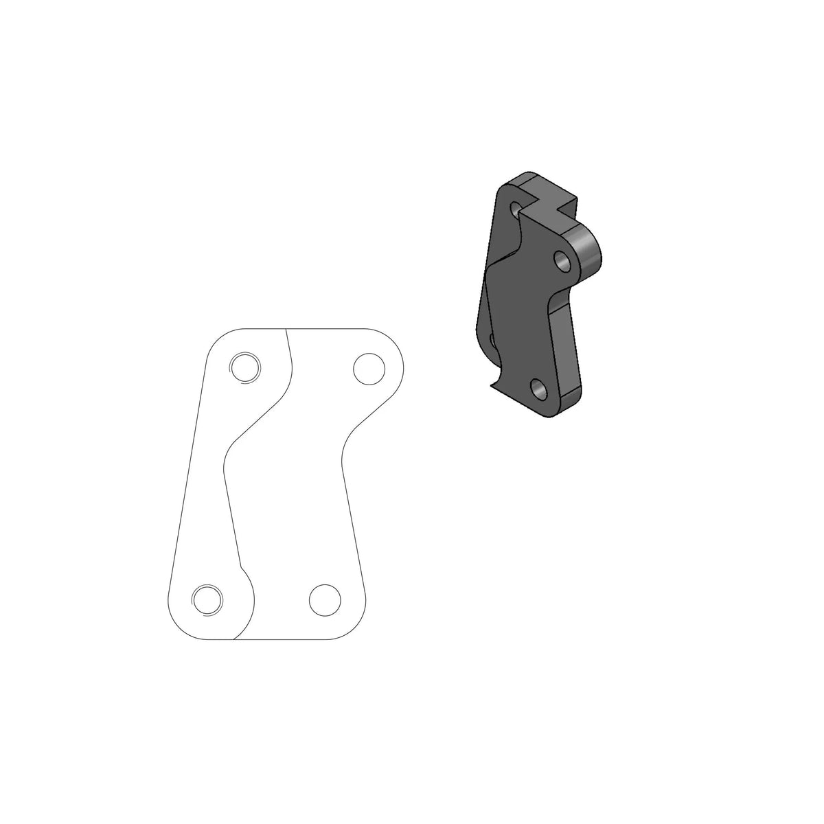 MOTO-MASTER Supermoto Bromsok Adapter - PE17040353 bild 1 PMIMAGE:D964156406BFBE5936F6