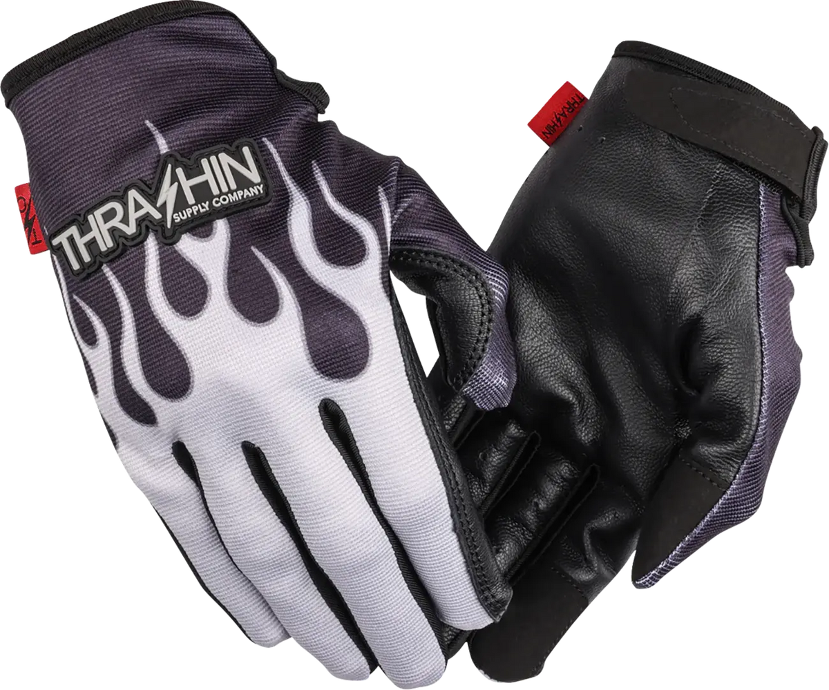 Thrashin Supply Co Stealth Leather Palm Flame Street sport handskar herr - PE33015371 bild 1 PMIMAGE:BFB3E3C7CDE01421876B
