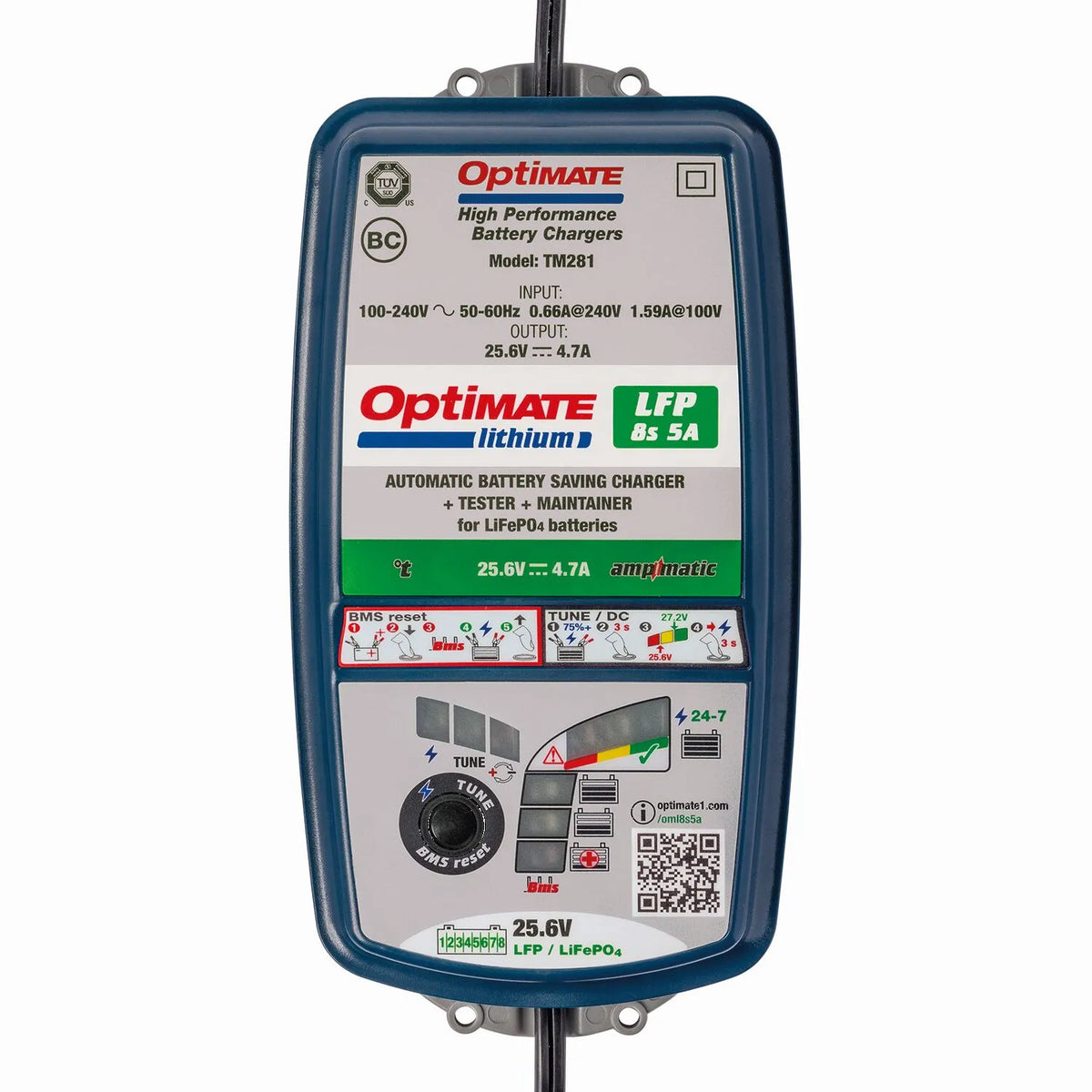TECMATE OptiMate Lithium LFP 8s 5A Batteriladdare - PE38070551 bild 1 PMIMAGE:F5A5F55B828AA139C456