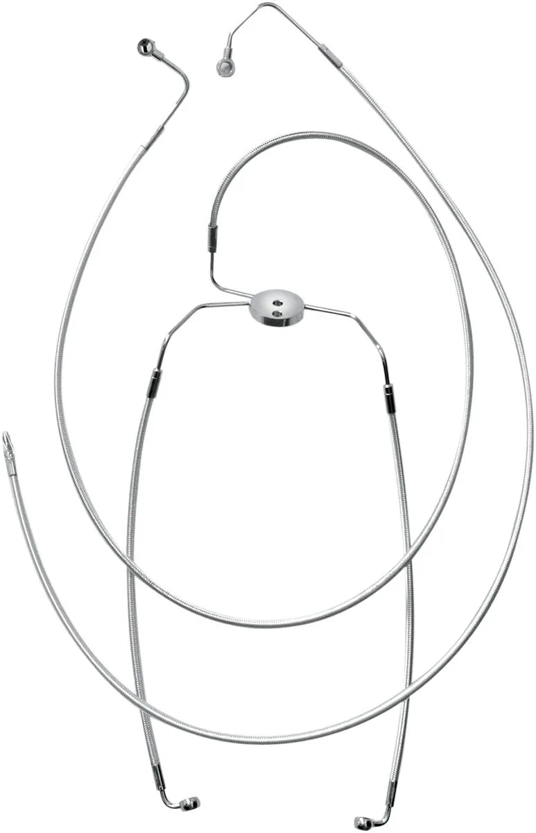 Magnum Shielding Designer Series ABS-Specific Mid Brake Line Kit Bromsslangar rostfritt stål – 38 cm (15")| 48,5 cm (19") / Polerad/Silver / Middle - PE17414119 bild 2 PMIMAGE:C12693B4B3FD35B1313C
