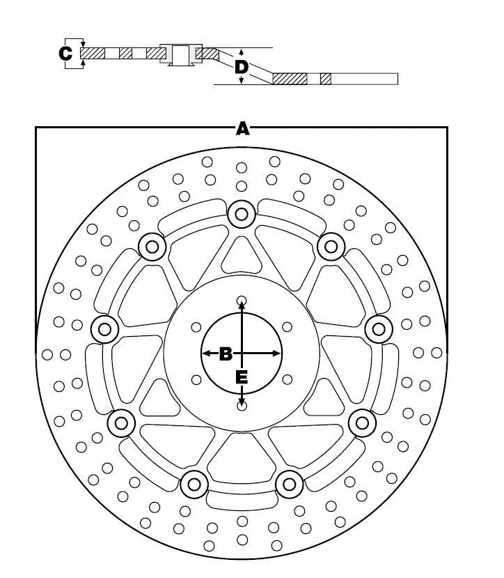 Trw Round Fixed Brake Rotor Swing Design Bromsskivor street – Bak - PE17102234 bild 2 PMIMAGE:958C8924091FE83823D8