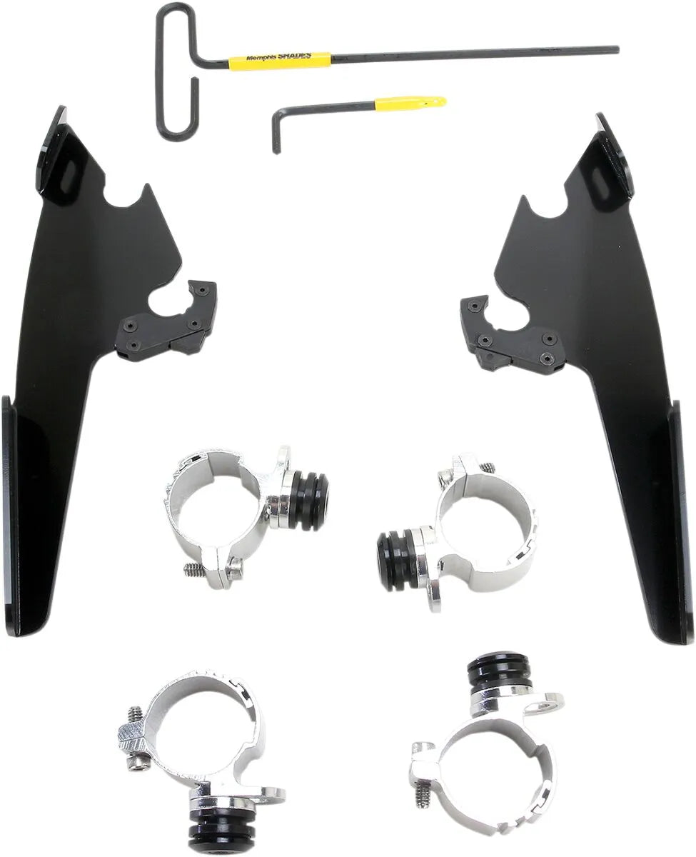 Memphis Shades Hd Fats/Slim Windshield Trigger-Lock Complete Mount Kit Fästdelar & kit för vindrutor - PE23200167 bild 1 PMIMAGE:14167780C51234B33D42