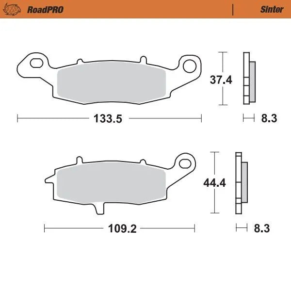 MOTO-MASTER RoadPRO Sinter Bakbromsbelägg - PE17212712 bild 1 PMIMAGE:91964C25529EEC431EA0