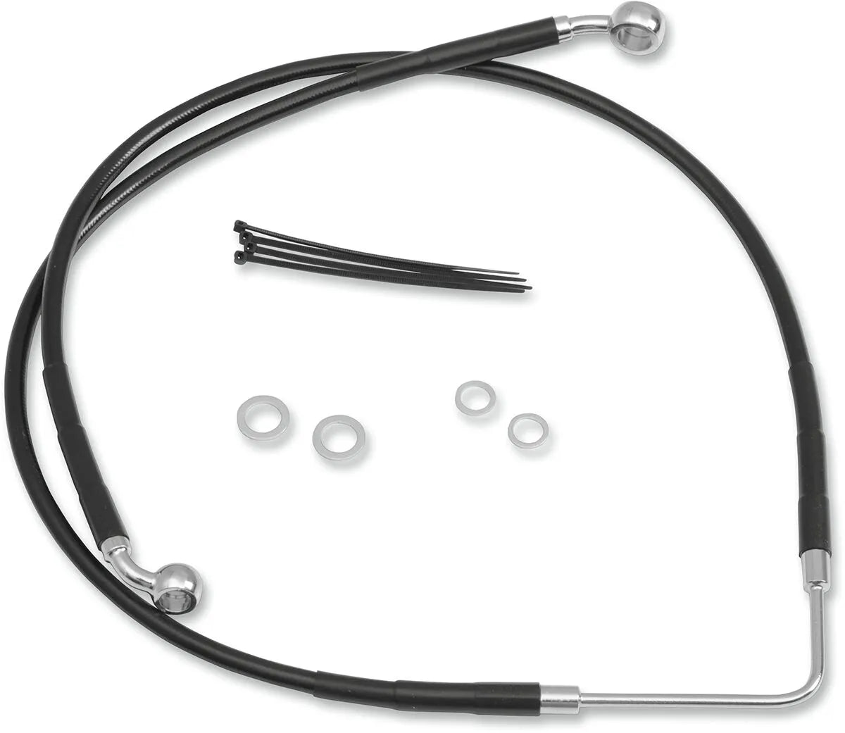 Drag Specialties Stainless Steel Brake Line Kit Bromsslangar rostfritt stål – 125 cm (49-1/8") / Svart / Fram - PE17412586 bild 3 PMIMAGE:88B7D1A58A437B864705