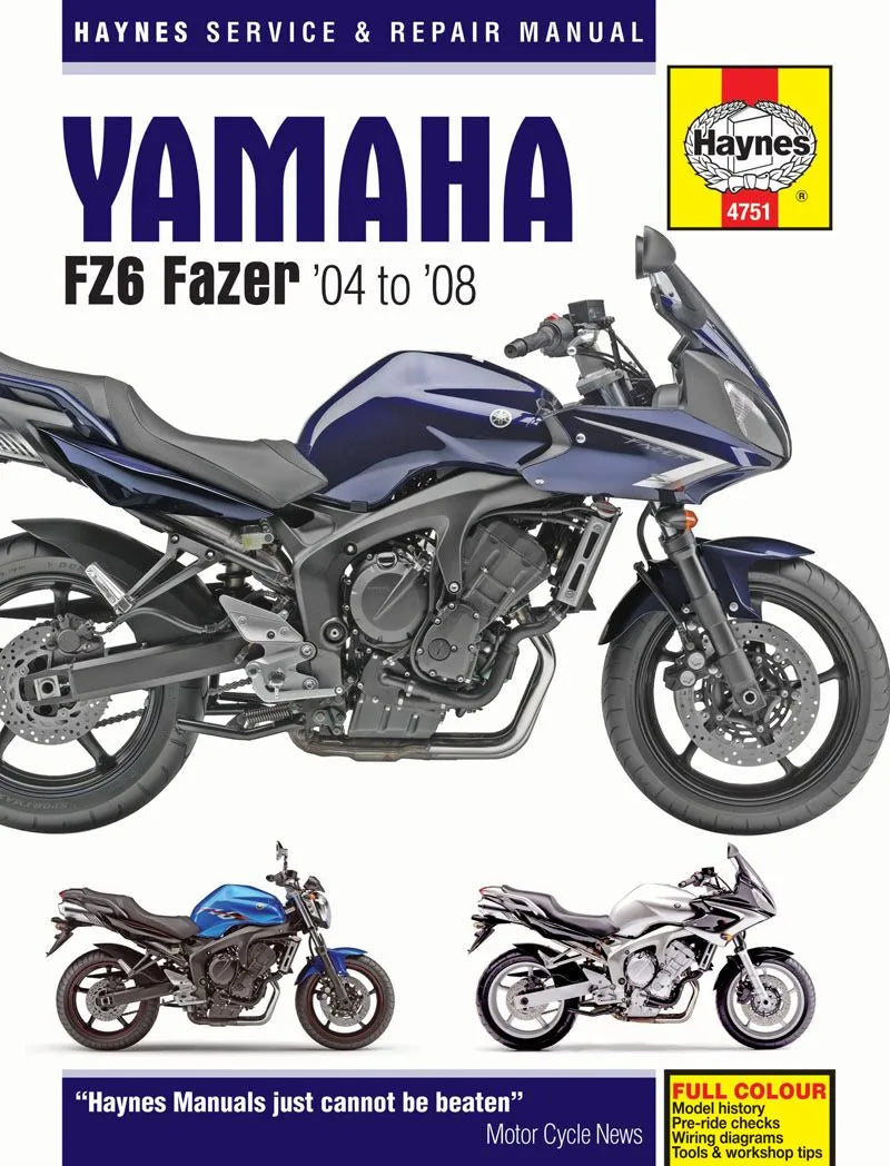 HAYNES Service Manual Yamaha FZ6 Fazer 04-08 - PE42010368 bild 1 PMIMAGE:4660BCCFAC6317A08E0D