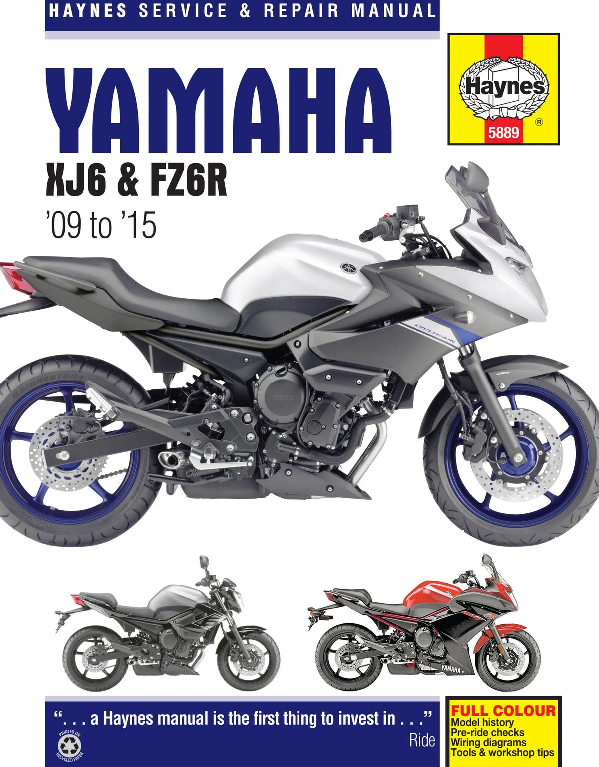 HAYNES Verkstadshandbok Yamaha XJ6 & FZ6R (09-15) - PE42010370 bild 1 PMIMAGE:BC3746F01736867B7F9E