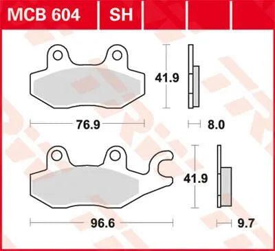 TRW All Round Sintered Bromsbelägg MCB604 - PE17200158 bild 2 PMIMAGE:9FF993059AAF29B1849F