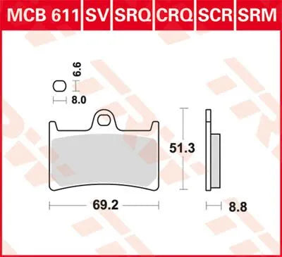 TRW SCR Series Sinterade Bromsbelägg Racing - PE17212001 bild 1 PMIMAGE:AD69CFE315142B7487D1