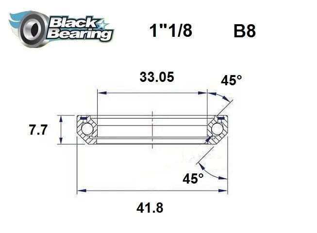 BLACK BEARING Headsetlager HB 30.5X41.8X7.7MM 45°/45° - PE04100397 bild 1 PMIMAGE:621EB35CAE99CEF832D1