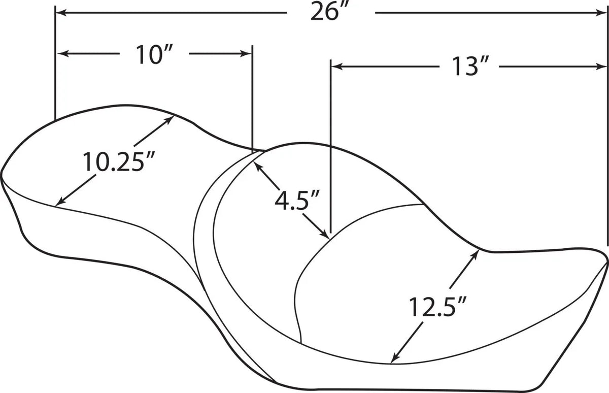 Drag Specialties Seats Low-Profile Double Bucket 2-Up Vinyl Seat Sadlar Harley Sportster - PE08040625 bild 2 PMIMAGE:884084DDE74BCBEB67B7