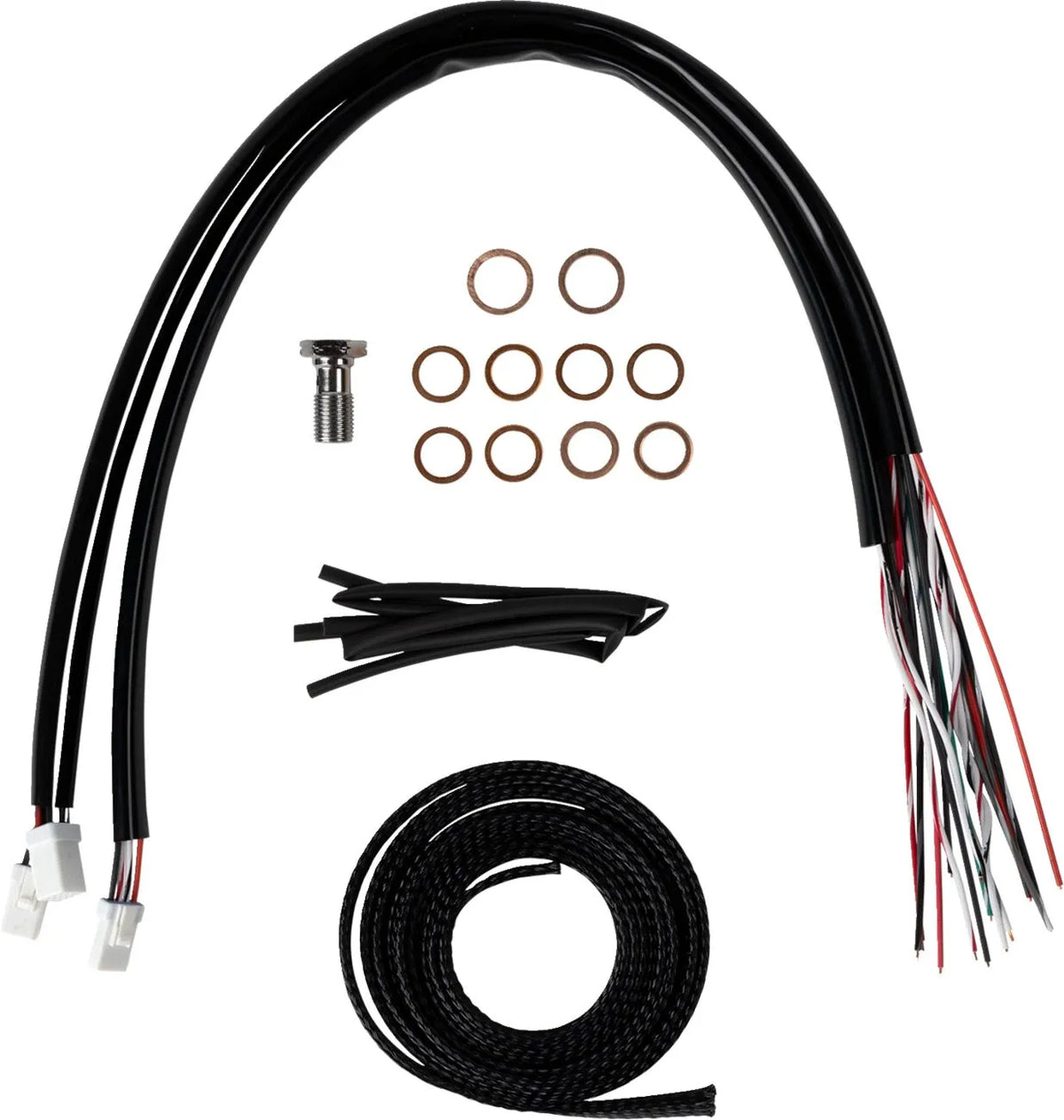 La Choppers Complete Stainless Braided Handlebar Cable/Brake Line Kit Broms, kopplingskablar & slangar - PE06621174 bild 2 PMIMAGE:C548506802905CBDD2C3
