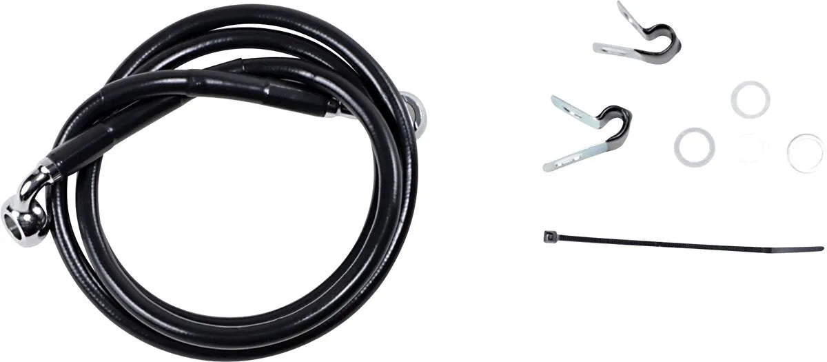 Drag Specialties Stainless Steel Brake Line Kit Bromsslangar rostfritt stål – 115 cm (45-1/4") / Svart / Fram - PE17412544 bild 2 PMIMAGE:93FD52289111682279D3
