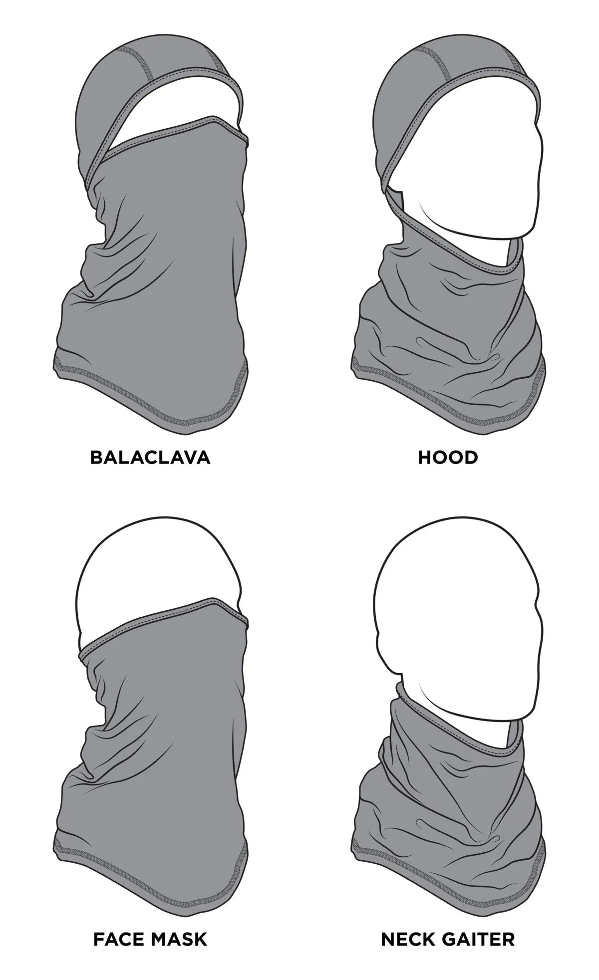 Zan Headgear SportFlex® Convertible Balaclava Ansiktsskydd - PE25030386 bild 4 PMIMAGE:03D5A1CD017712E76523