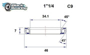 BLACK BEARING HB 34.1X46X7MM 45°/45° – Headset Bearing - PE04100412 bild 1 PMIMAGE:18C81222402497E477F4
