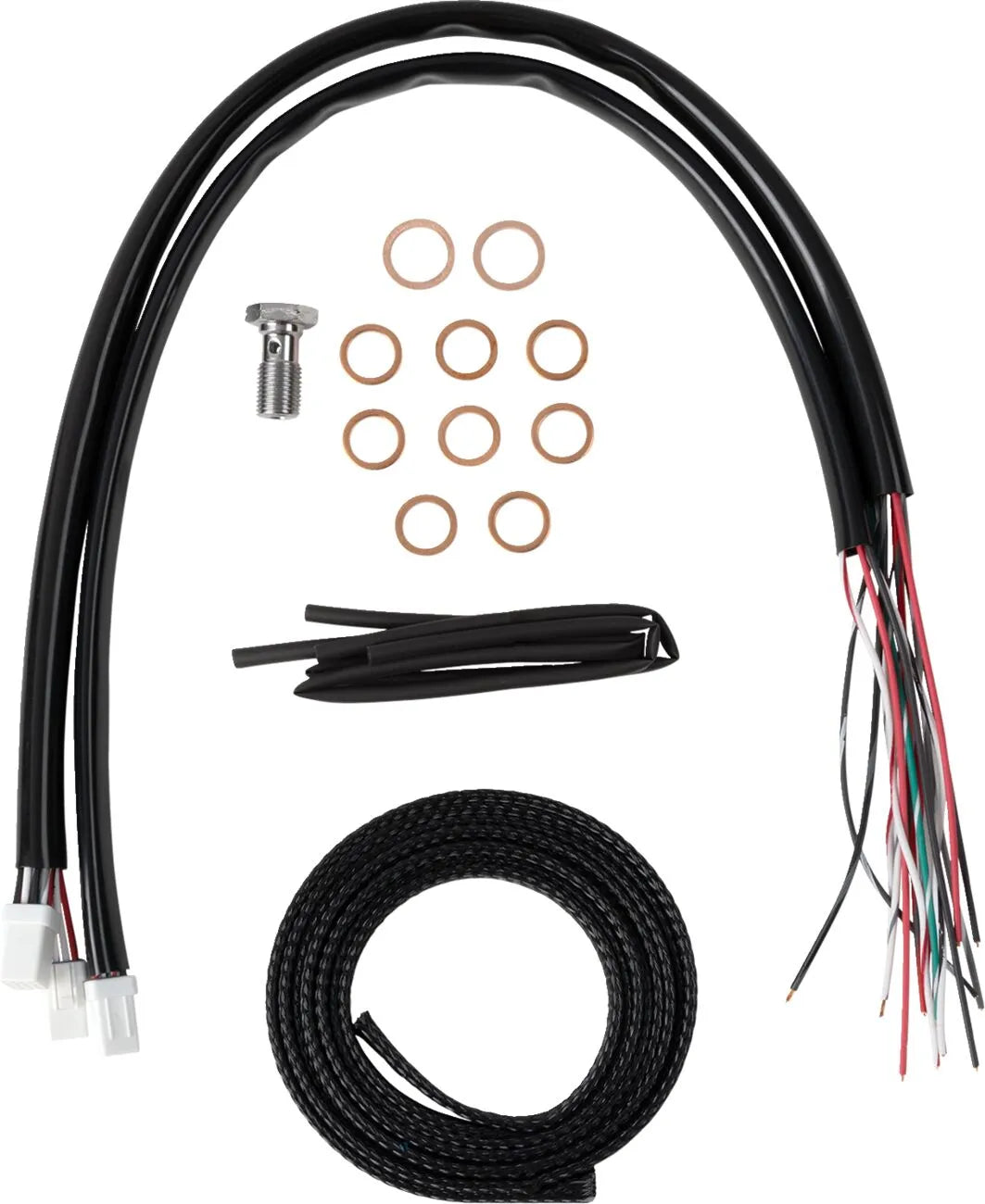 La Choppers Complete Stainless Braided Handlebar Cable/Brake Line Kit Broms, kopplingskablar & slangar - PE06621175 bild 2 PMIMAGE:5D58BF65BAE84244C031