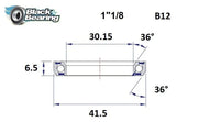 BLACK BEARING Headset Lager HB 30.15X41.5X6.5MM 36°/36° - PE04100385 bild 1 PMIMAGE:29FE731A144968DE3198