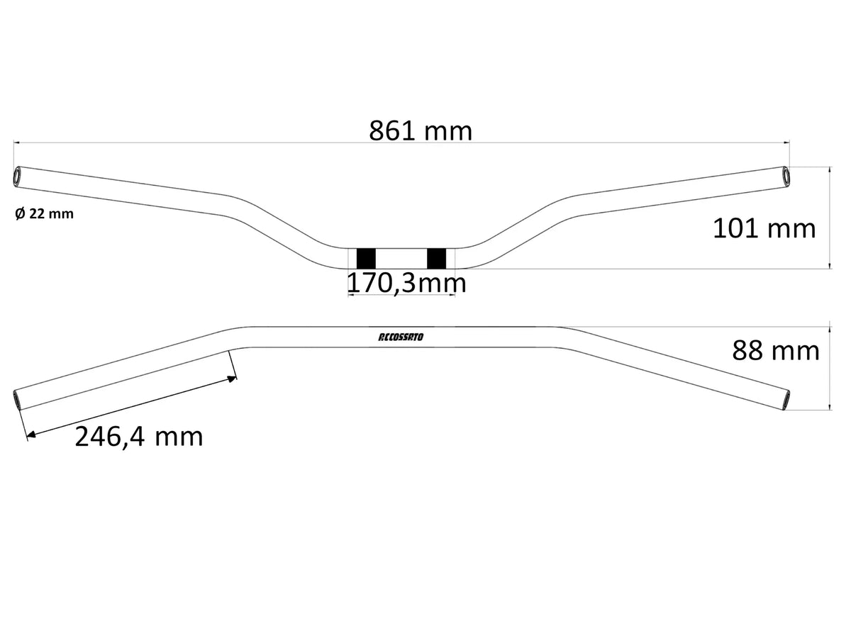Accossato Aluminium Handlebar Styren - PE06017071 bild 2 PMIMAGE:0C85C26A5BFCB91E2353