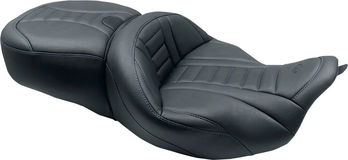 Mustang One-Piece Deluxe Touring Seat with Removable Backrest Option Sadlar Harley Touring - PE08011376 bild 2 PMIMAGE:63F25A7BA6493E053F7C