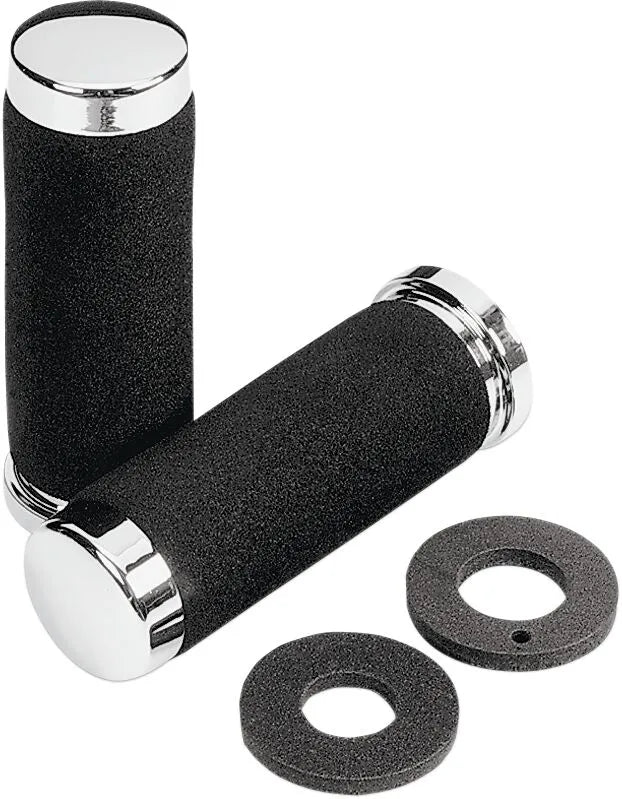 PARTS UNLIMITED Cruiser Grepp med Kromade Ändlock 7/8" 140mm - PE180610013 bild 1 PMIMAGE:6FBF17903036E84C2487