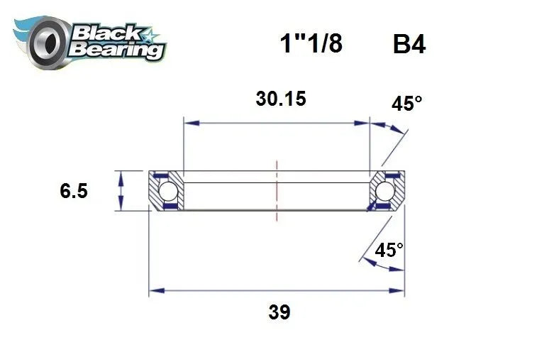 BLACK BEARING Headset Lager HB 30.15X39X6.5MM 45°/45° - PE04100391 bild 1 PMIMAGE:E90843861A99440BED95