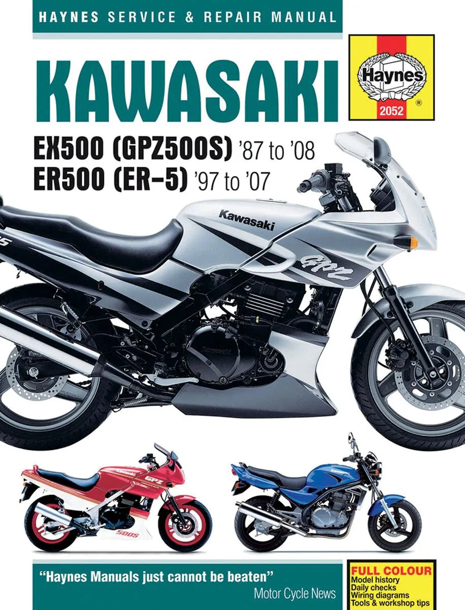 HAYNES Motorcykel Reparationsmanual Kawasaki EX500 - PEHM2052 bild 1 PMIMAGE:6637B68D987DE5CCEE9D