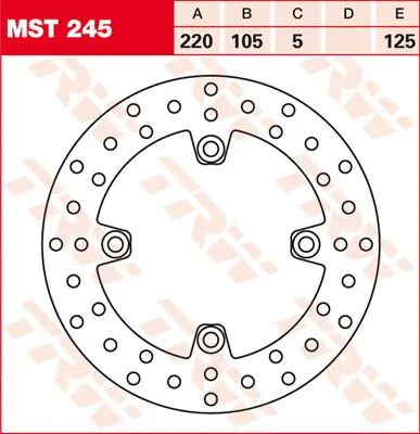 Trw Round Fixed Brake Rotor 250-299mm Bromsskivor street - PE17100985 bild 1 PMIMAGE:8491AF2B6E0E011AB343