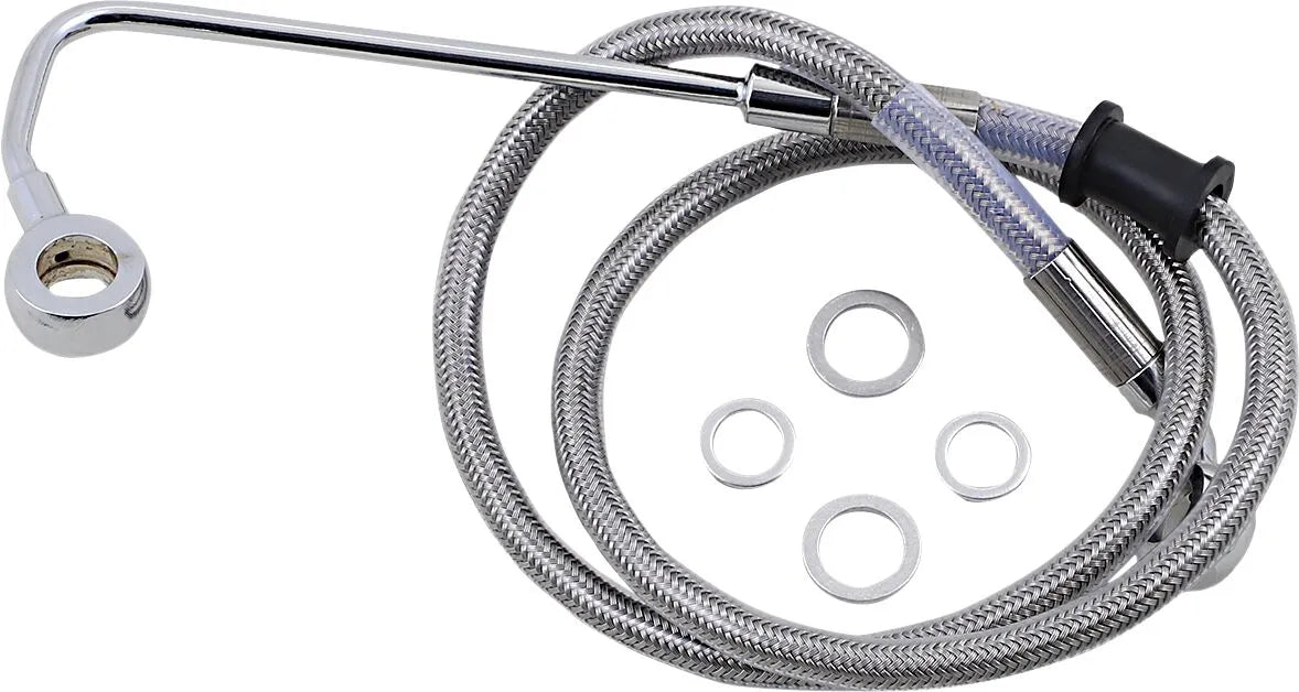 Drag Specialties Stainless Steel Brake Line Kit Bromsslangar rostfritt stål – 78 cm (30-3/4") / Clear-Coated/Silver / Fram - PE17415776 bild 2 PMIMAGE:D295243DB1D3262577E1