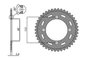 SUNSTAR SPROCKETS Rear Sprocket 420 53T Stål - PE12101247 bild 1 PMIMAGE:732D8F256A8531D50A22