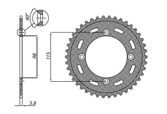 SUNSTAR SPROCKETS Rear Sprocket 420 53T Stål - PE12101247 bild 1 PMIMAGE:732D8F256A8531D50A22