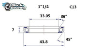 BLACK BEARING Headset Lager HB 33.05X43.8X7MM 36°/45° - PE04100402 bild 1 PMIMAGE:547905FABCDA3214437C