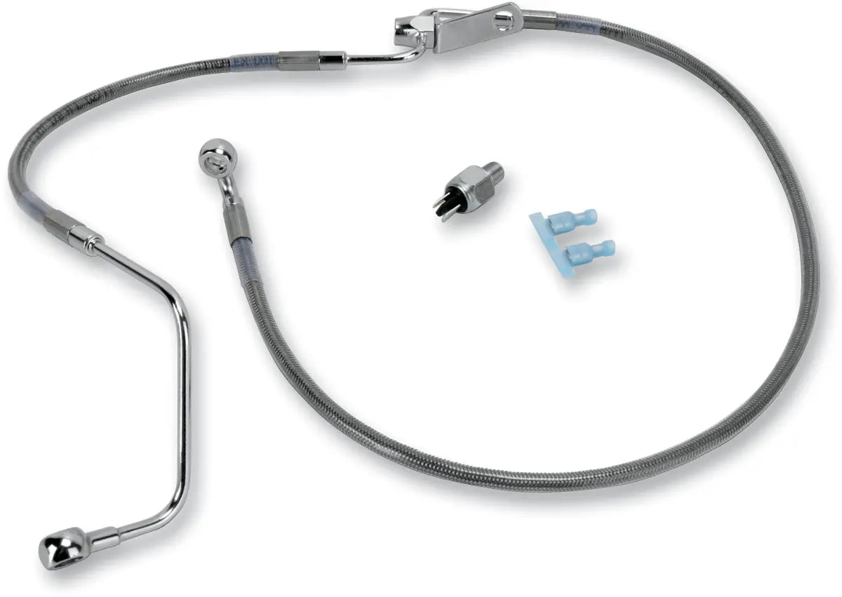 Drag Specialties Stainless Steel Brake Line Kit Bromsslangar rostfritt stål – 111 cm (43-5/8") / Clear-Coated/Silver / Bak - PE17412944 bild 2 PMIMAGE:DD1FCD07C4360953931B